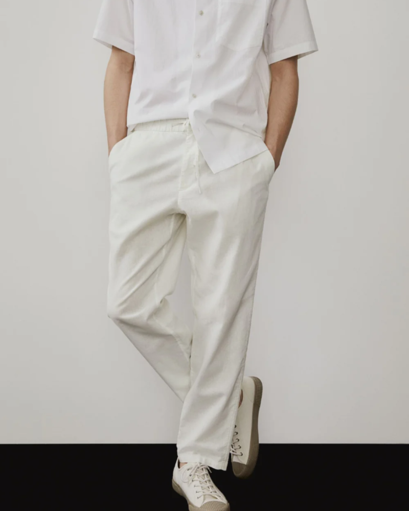 Preston Herenbroek – Casual broek met elastische taille, taps toelopende pasvorm, elegante casual stijl