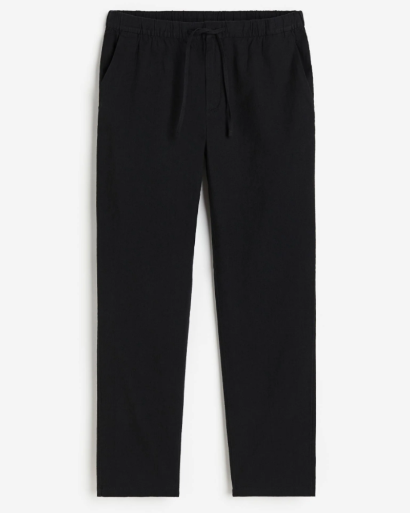 Pantaloni Preston da uomo – Pantaloni casual con vita elastica, taglio affusolato, stile casual elegante