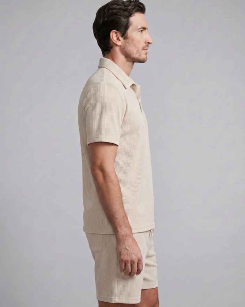 Sterling Men's Polo Set – 2-Piece Polo and Shorts Set, Slim Fit, Casual Style