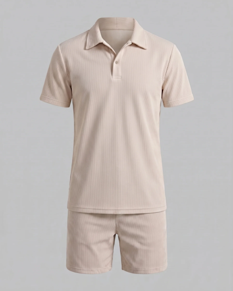 Sterling Men's Polo Set – 2-Piece Polo and Shorts Set, Slim Fit, Casual Style