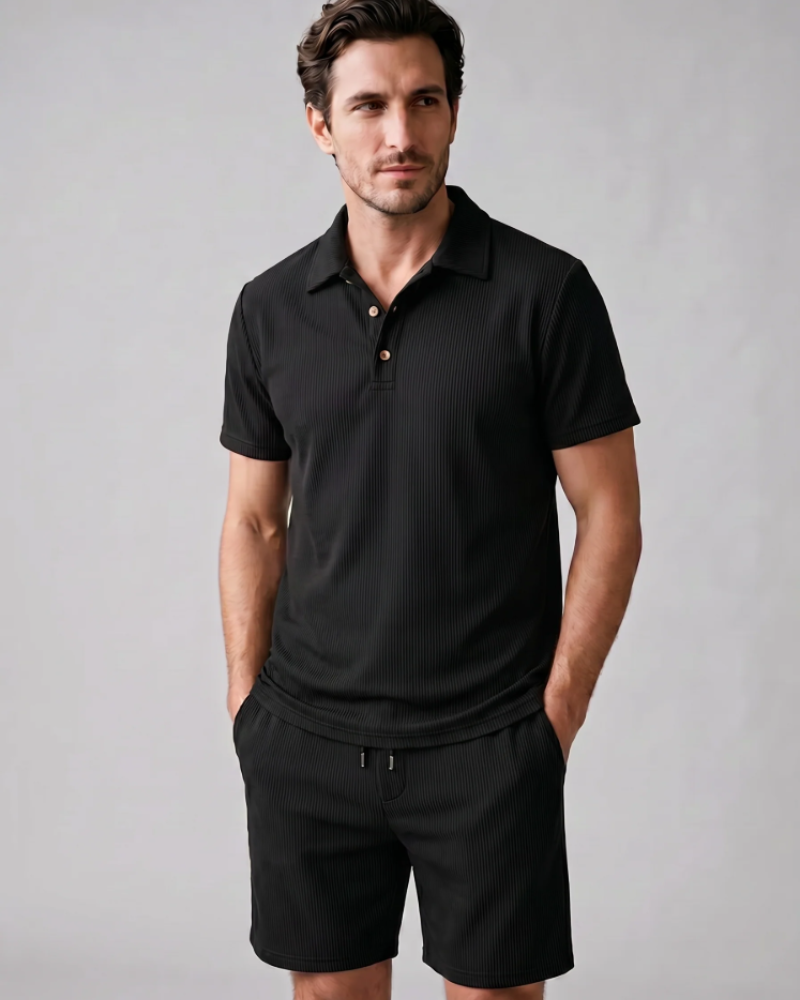 Sterling Men's Polo Set – 2-Piece Polo and Shorts Set, Slim Fit, Casual Style
