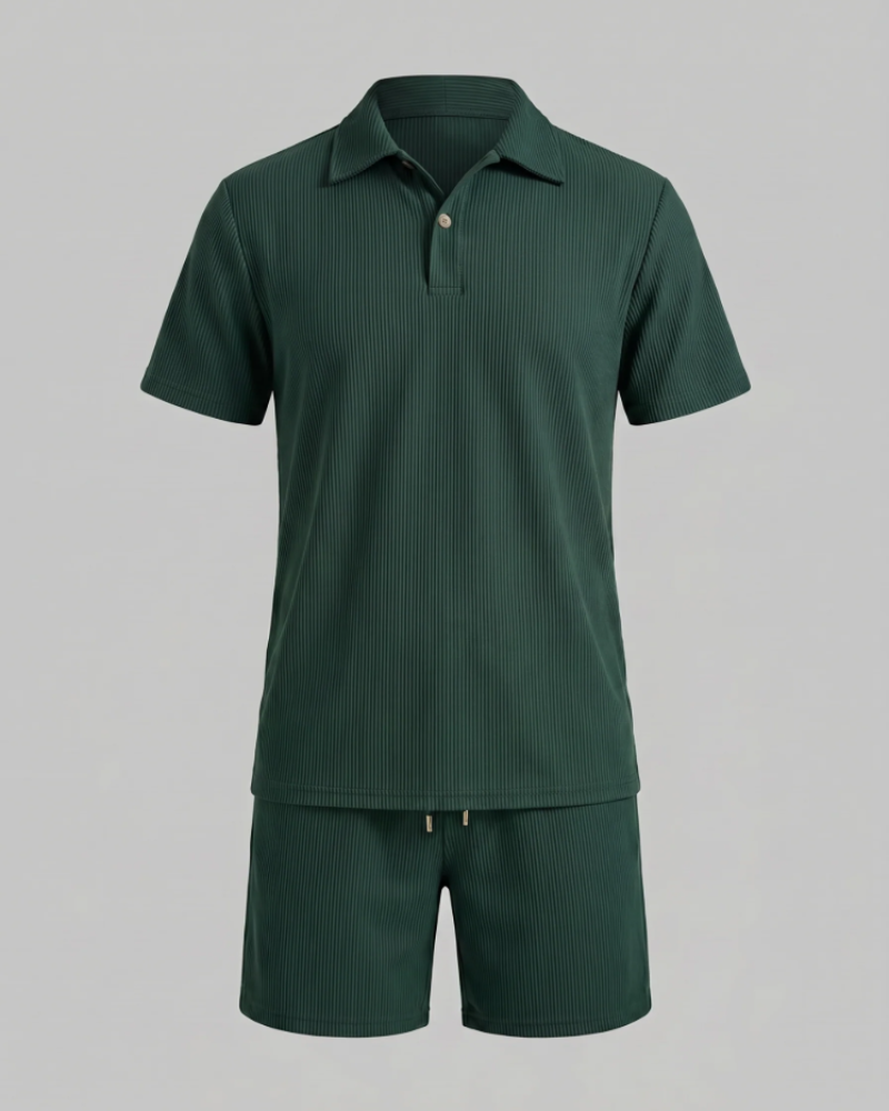 Sterling Men's Polo Set – 2-Piece Polo and Shorts Set, Slim Fit, Casual Style