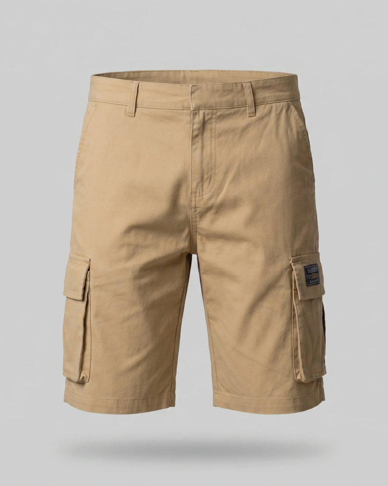 Declan Short Cargo Herren – Atmungsaktive Multi-Taschen-Bermuda, lässiger Schnitt, Casual-Stil