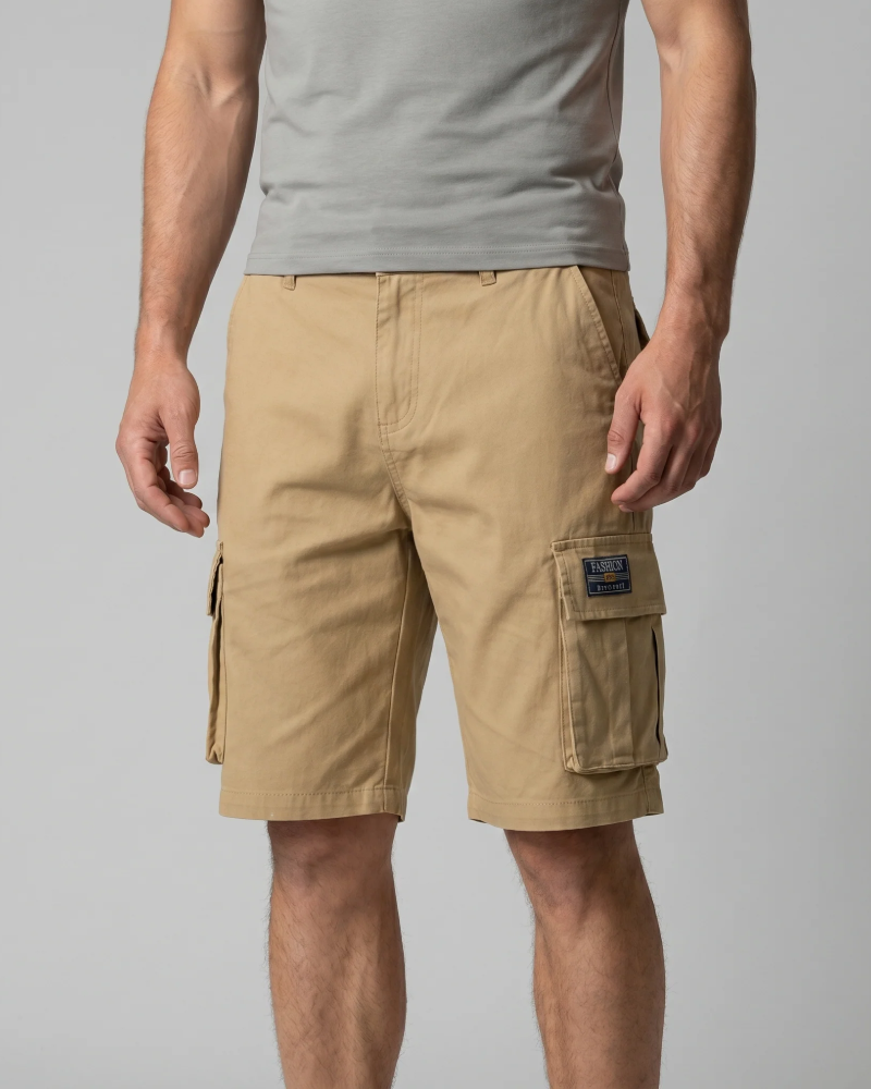 Declan Short Cargo Herren – Atmungsaktive Multi-Taschen-Bermuda, lässiger Schnitt, Casual-Stil