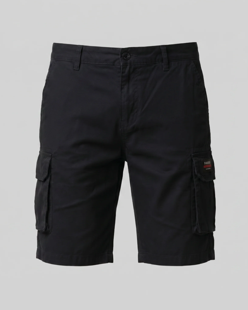 Declan Short Cargo Herren – Atmungsaktive Multi-Taschen-Bermuda, lässiger Schnitt, Casual-Stil