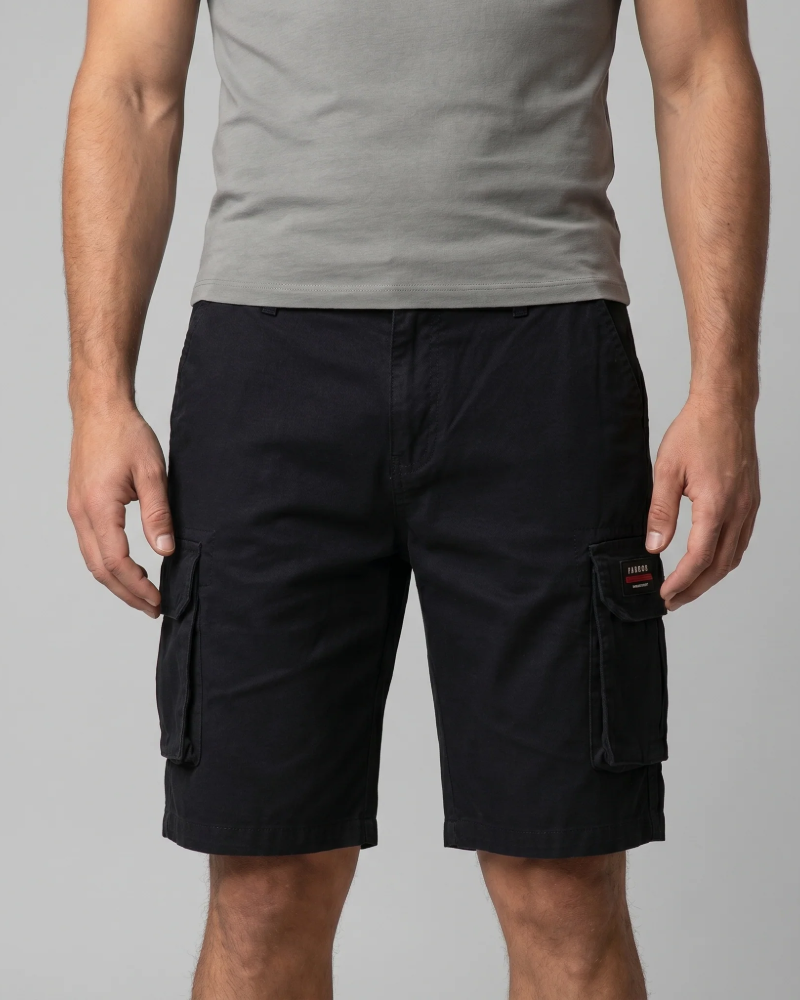 Declan Short Cargo Herren – Atmungsaktive Multi-Taschen-Bermuda, lässiger Schnitt, Casual-Stil