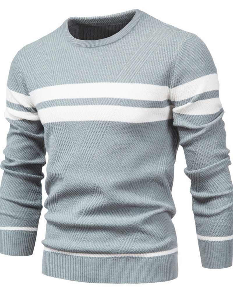 Colton Pull Homme – Sweter w paski z dzianiny, komfortowy, klasyczny krój, styl casual elegancki