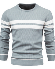 Colton Pull Homme – Πουλόβερ Ριγέ Πλεκτό Άνετο Κλασική Γραμμή Casual Κομψό Στυλ
