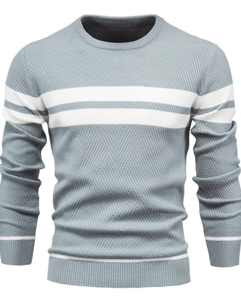 Colton Pull Homme – Sweter w paski z dzianiny, komfortowy, klasyczny krój, styl casual elegancki