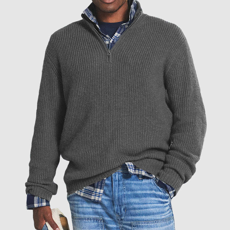 Jérôme Herren Baumwollpullover – Bequemer & eleganter Sweatshirt mit Reißverschluss für jeden Tag