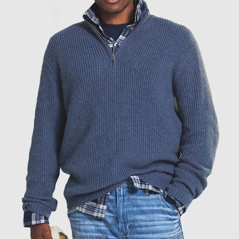 Jérôme Herren Baumwollpullover – Bequemer & eleganter Sweatshirt mit Reißverschluss für jeden Tag