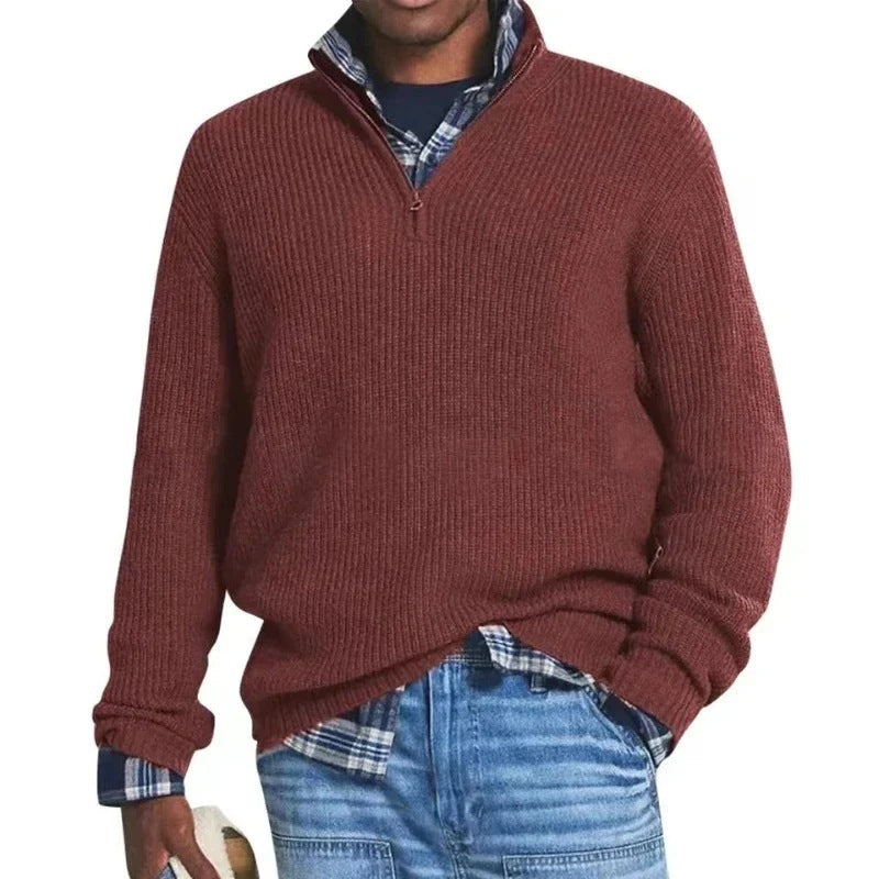 Jérôme Herren Baumwollpullover – Bequemer & eleganter Sweatshirt mit Reißverschluss für jeden Tag