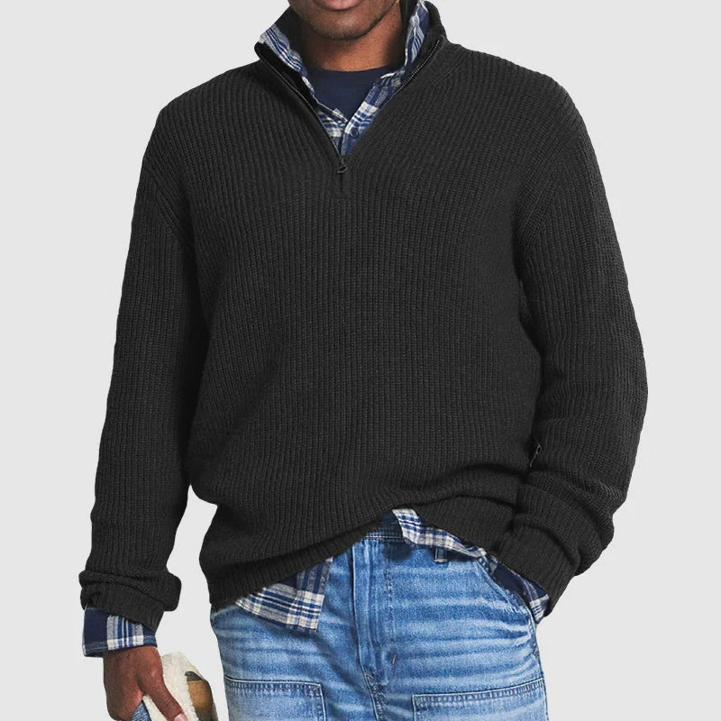 Jérôme Herren Baumwollpullover – Bequemer & eleganter Sweatshirt mit Reißverschluss für jeden Tag