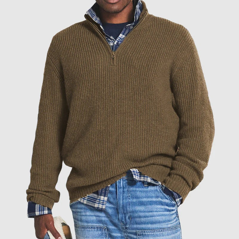 Jérôme Herren Baumwollpullover – Bequemer & eleganter Sweatshirt mit Reißverschluss für jeden Tag