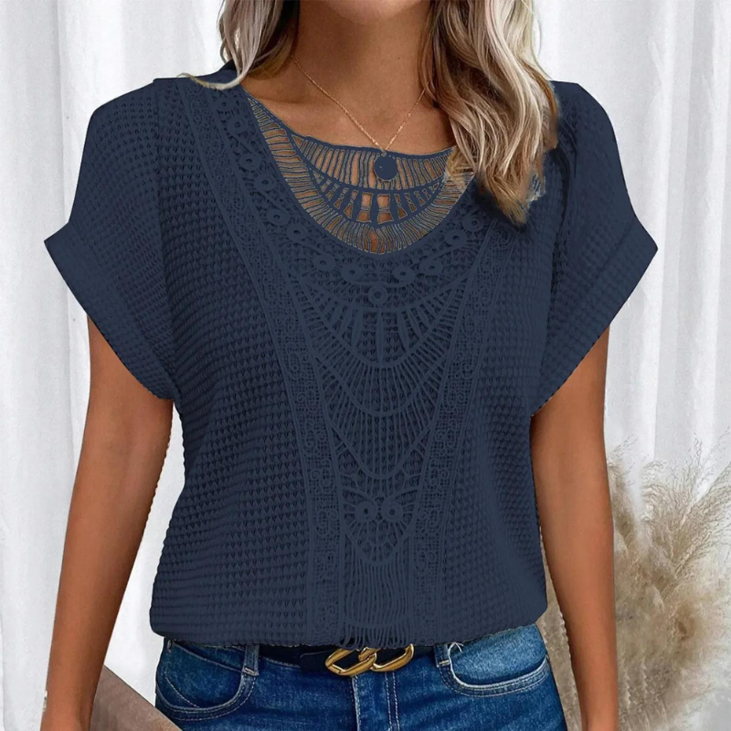 Helene Top Women - Design elegante in pizzo con tazza lusinghiera e tessuto comodo
