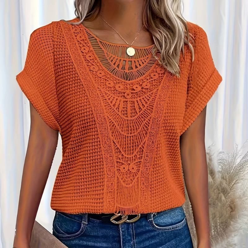 Helene Top Women - Design elegante in pizzo con tazza lusinghiera e tessuto comodo