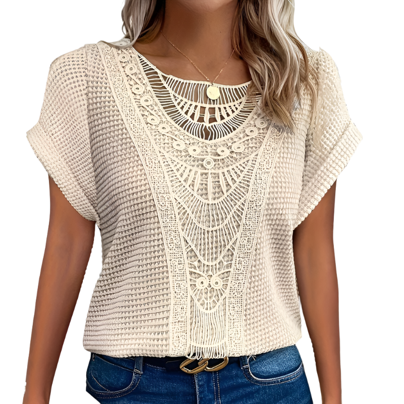 Helene Top Women - Design elegante in pizzo con tazza lusinghiera e tessuto comodo
