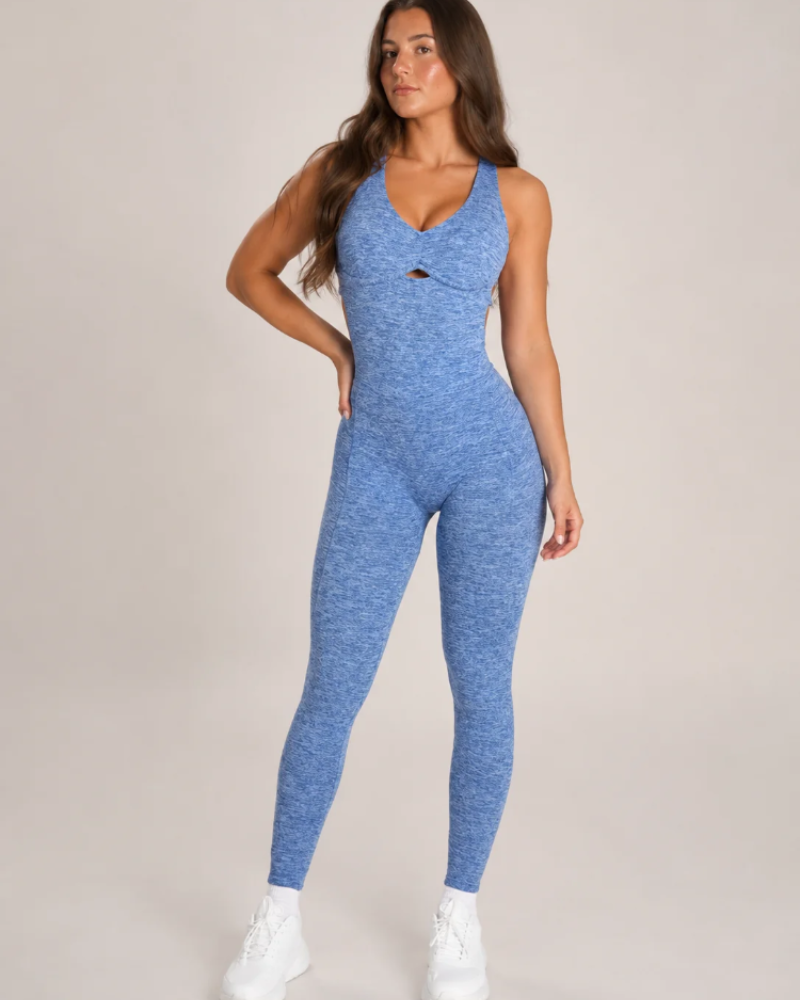 Wren Mono Deportivo para Mujer – Mono Ajustado con Espalda Abierta en Tejido Elástico y Transpirable