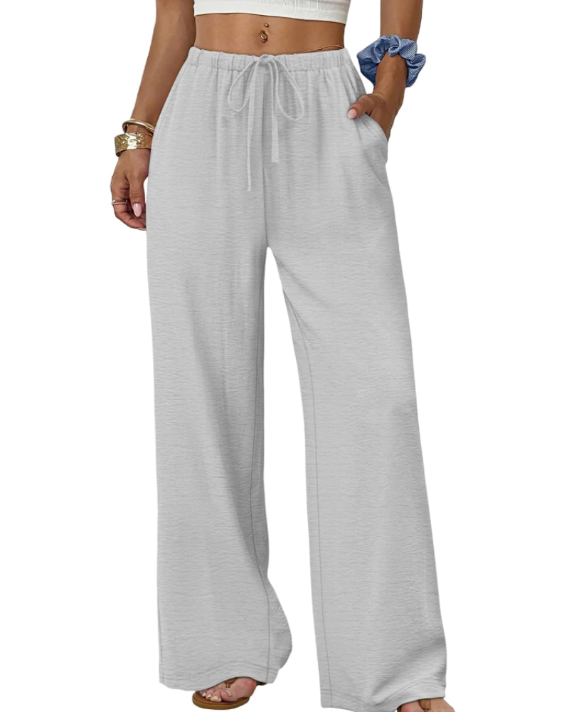 Wren Women's Palazzo Pants – Wide-Leg Pants with Elastic Waist and Drawstring