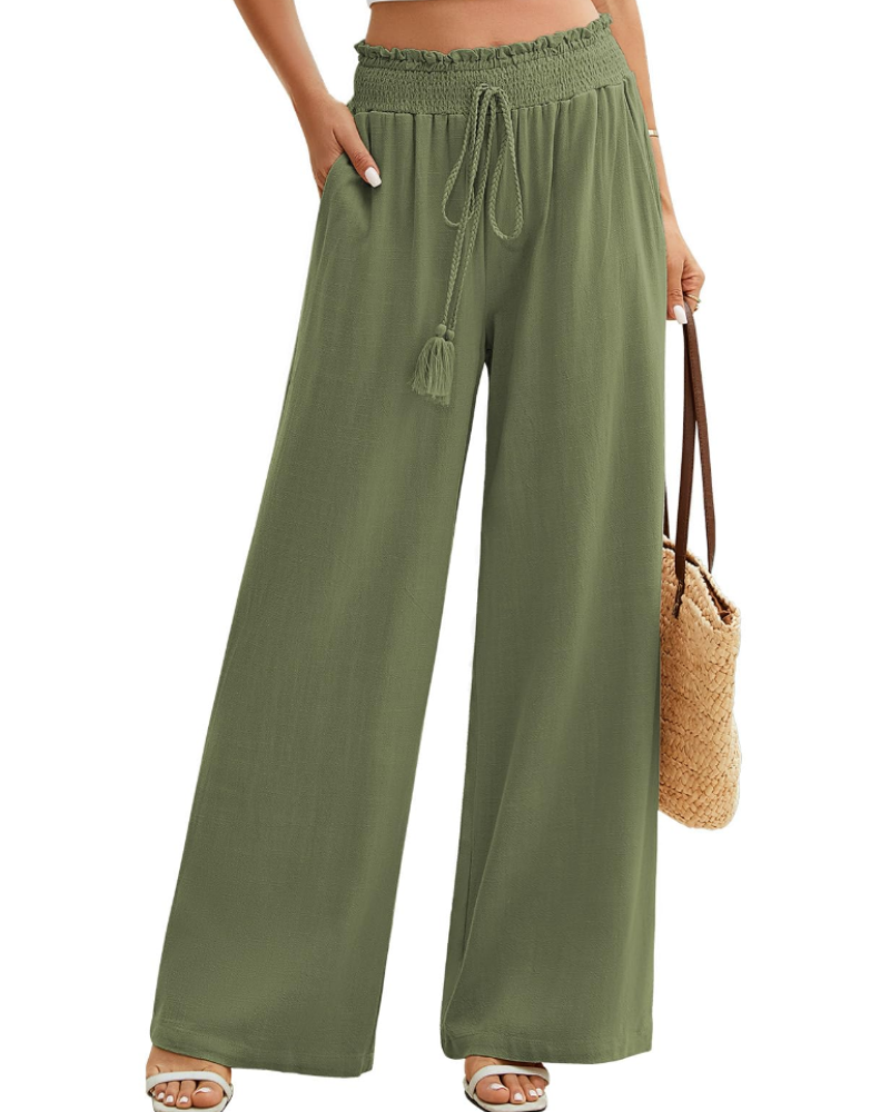 Bianca Damenhose Large aus Leinen – Hose aus Baumwoll-Leinen-Mischung mit Taschen