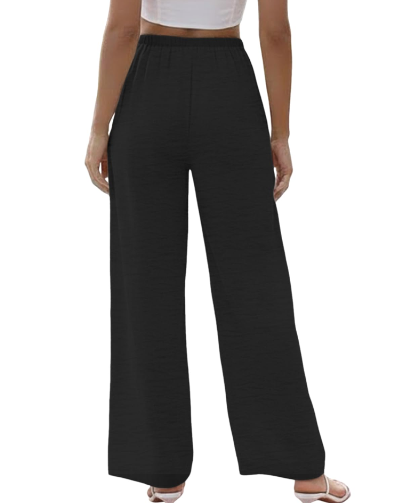 Wren Women's Palazzo Pants – Wide-Leg Pants with Elastic Waist and Drawstring