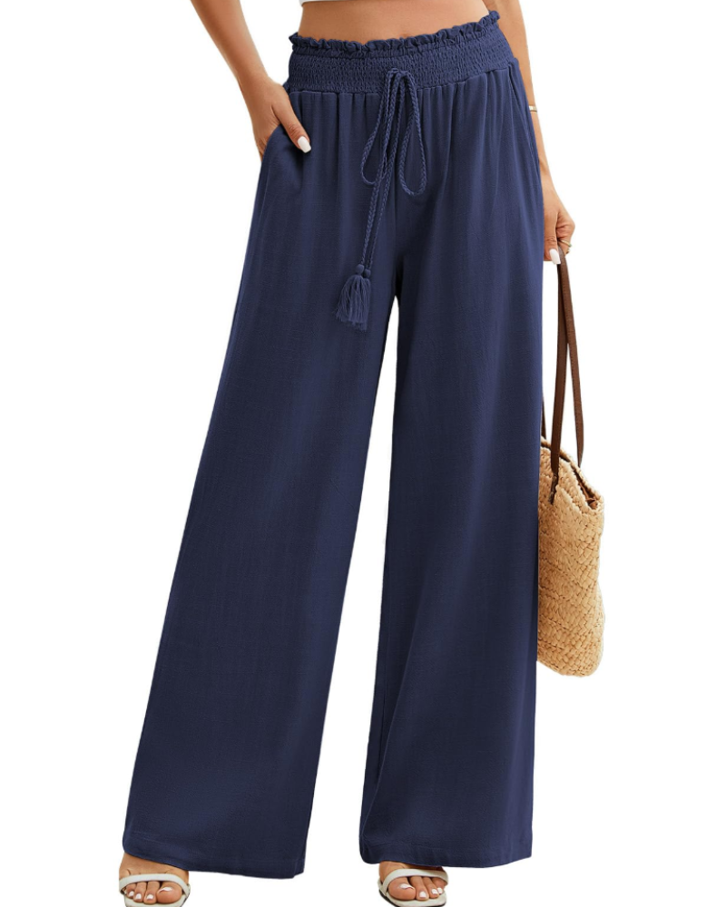 Bianca Damenhose Large aus Leinen – Hose aus Baumwoll-Leinen-Mischung mit Taschen