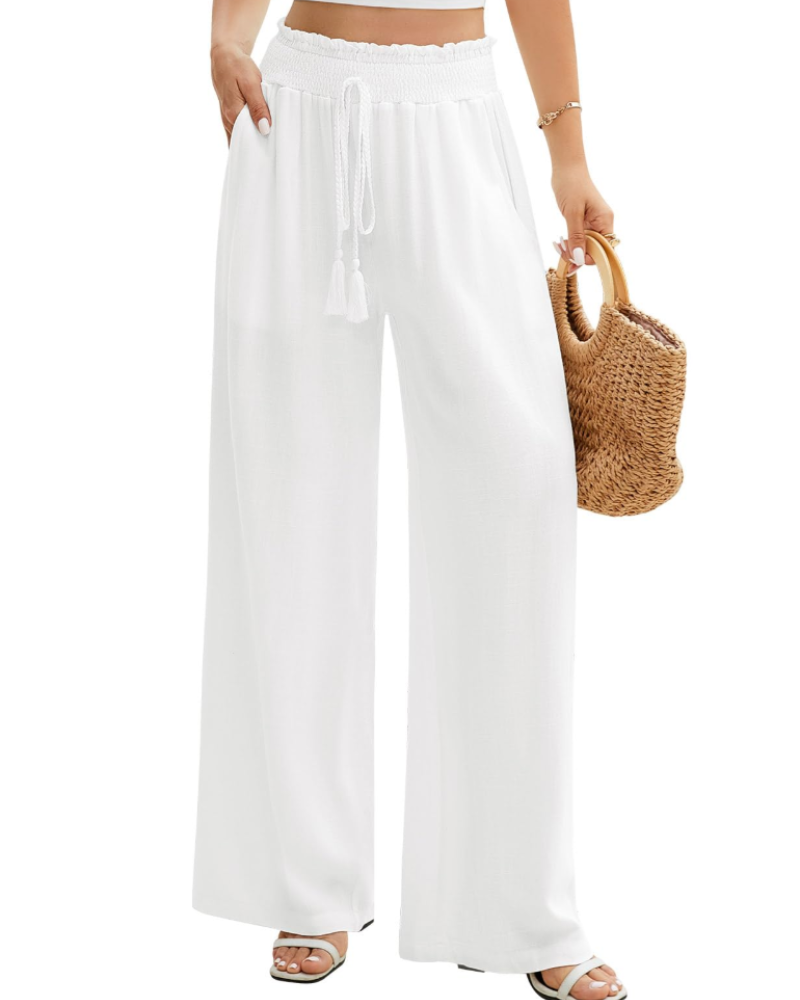 Bianca Damenhose Large aus Leinen – Hose aus Baumwoll-Leinen-Mischung mit Taschen