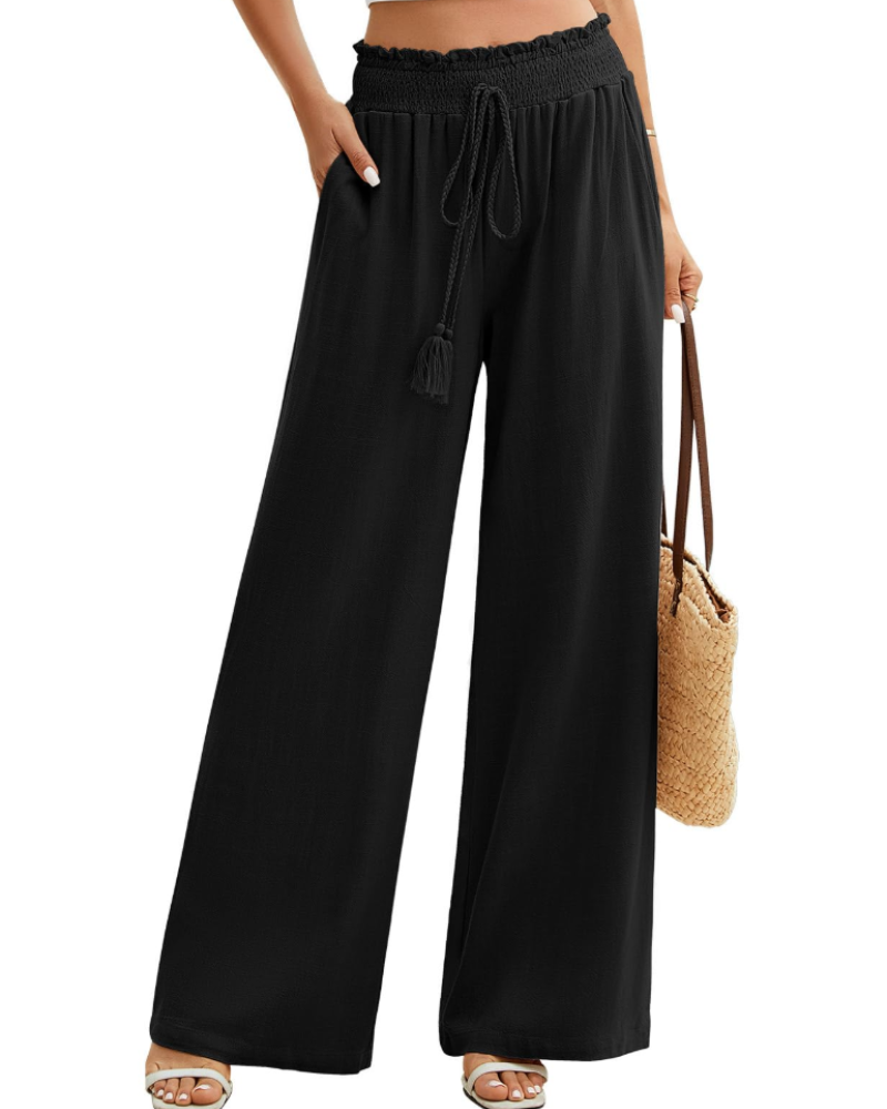 Bianca Damenhose Large aus Leinen – Hose aus Baumwoll-Leinen-Mischung mit Taschen