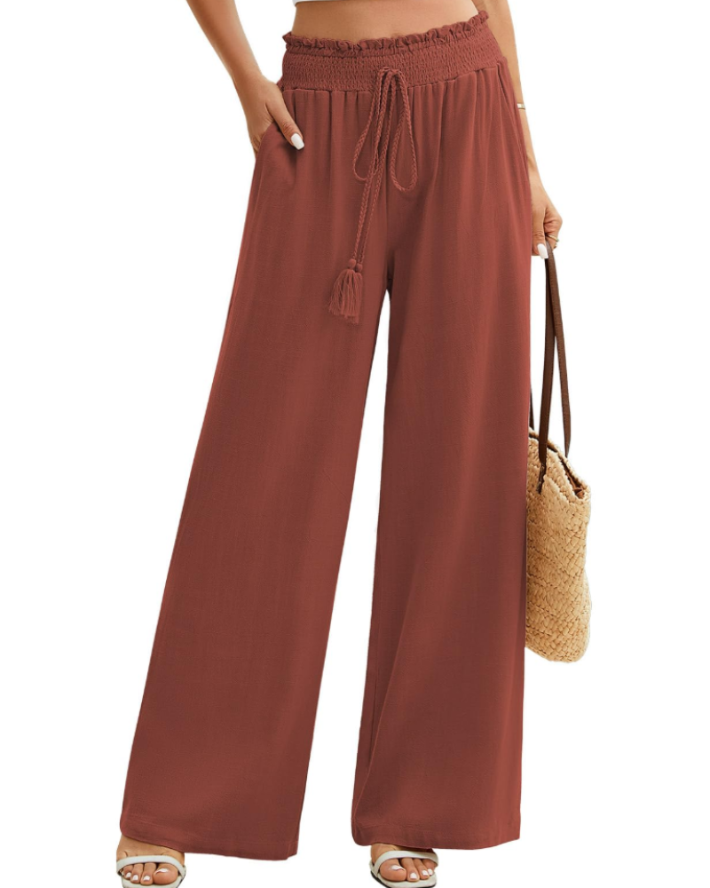Bianca Damenhose Large aus Leinen – Hose aus Baumwoll-Leinen-Mischung mit Taschen
