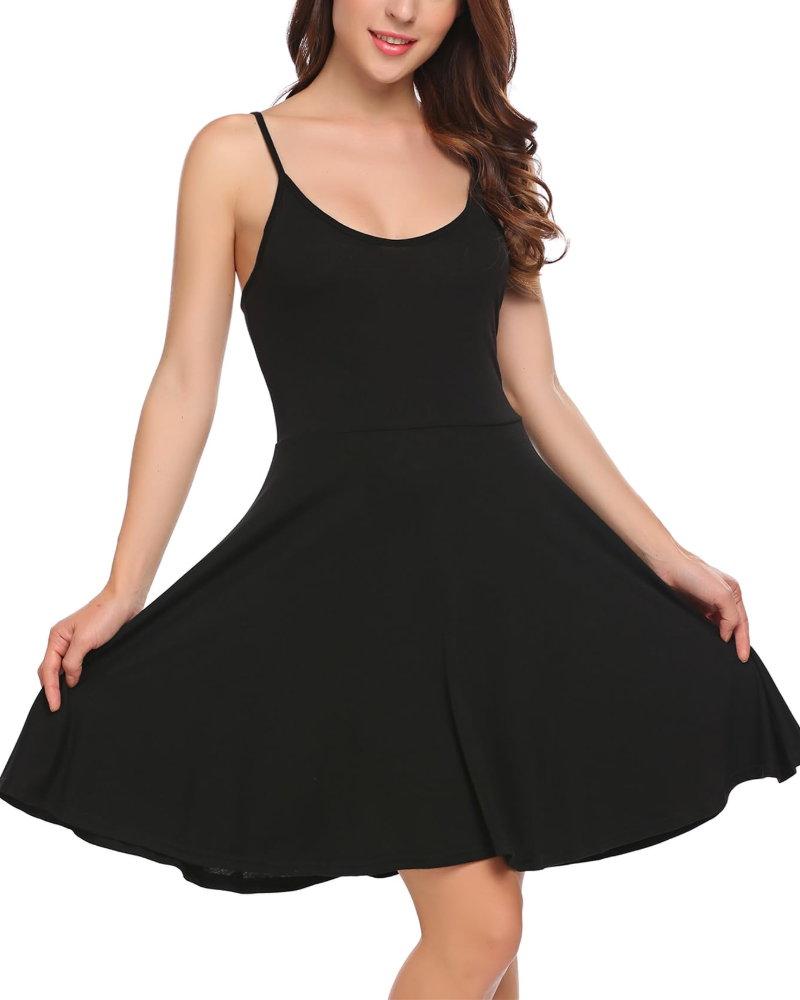 Verity Blumenkleid für Damen – Sommerkleid mit V-Ausschnitt, verstellbaren Trägern und ausgestelltem Schnitt