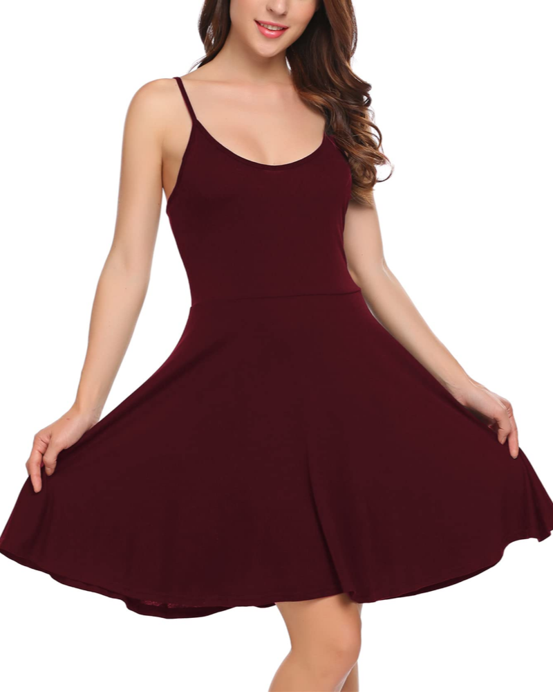 Verity Blumenkleid für Damen – Sommerkleid mit V-Ausschnitt, verstellbaren Trägern und ausgestelltem Schnitt