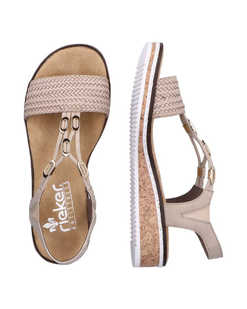 Teagan Keilsandaletten für Damen – Sandalen mit Riemchen aus Kunstleder und dämpfender Sohle