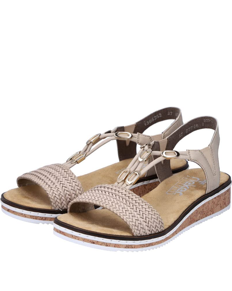 Teagan Keilsandaletten für Damen – Sandalen mit Riemchen aus Kunstleder und dämpfender Sohle