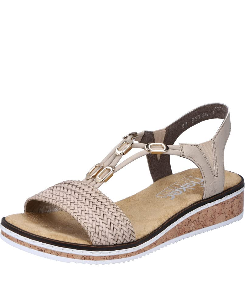 Teagan Keilsandaletten für Damen – Sandalen mit Riemchen aus Kunstleder und dämpfender Sohle
