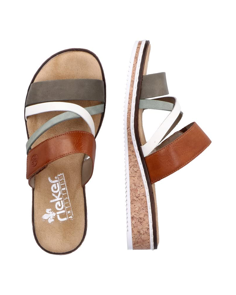 Elowyn Mules med Kilehæl til Kvinder – Slip-on Sandaler i Kunstlæder med Stødabsorberende Sål