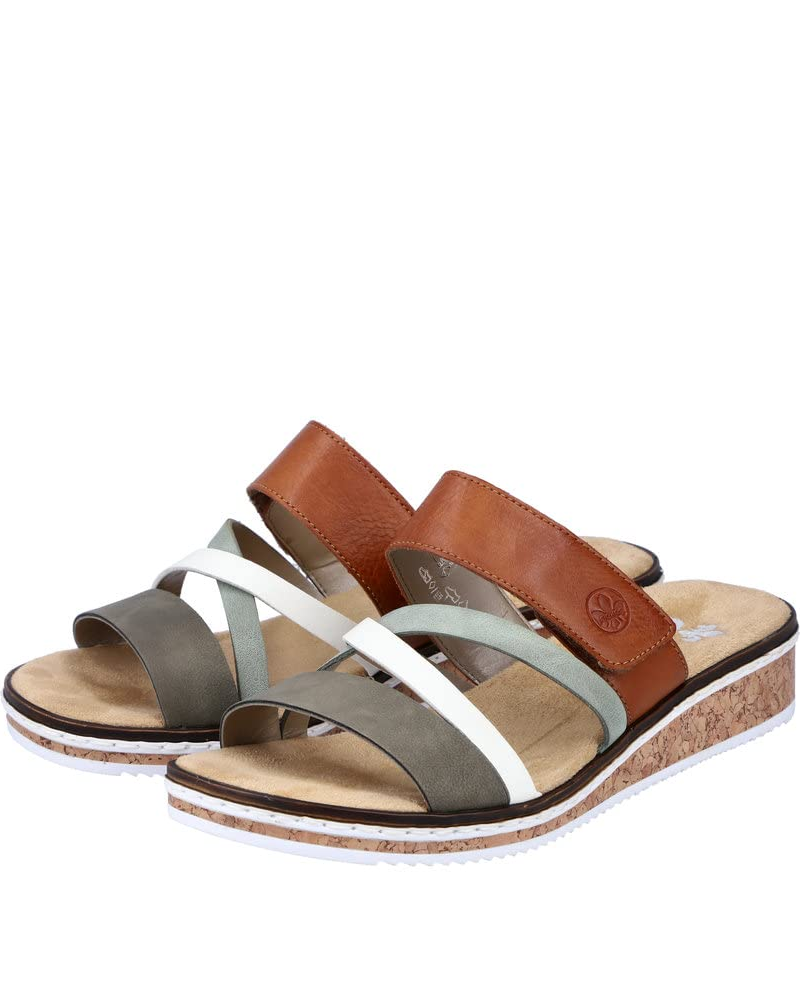 Elowyn Mules med Kilehæl til Kvinder – Slip-on Sandaler i Kunstlæder med Stødabsorberende Sål