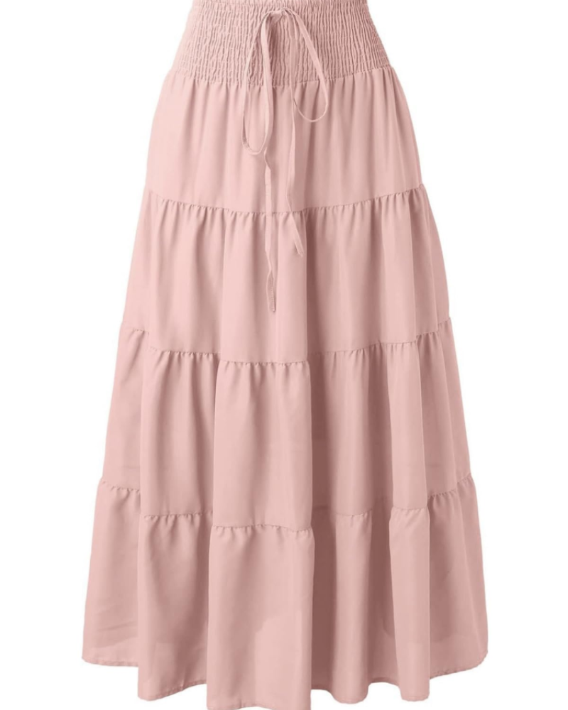 Sukienka maxi Amelia Femme 2 w 1 – rozkloszowana sukienka boho z elastyczną talią i dekoltem halter