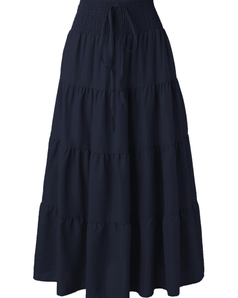 Sukienka maxi Amelia Femme 2 w 1 – rozkloszowana sukienka boho z elastyczną talią i dekoltem halter