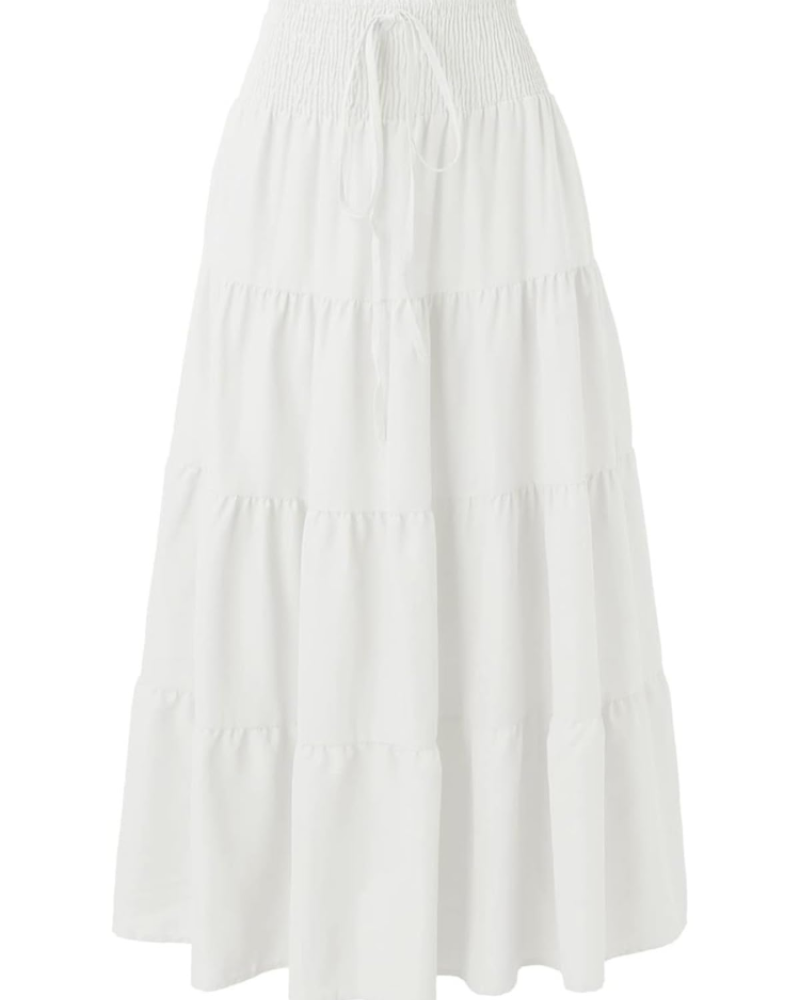 Sukienka maxi Amelia Femme 2 w 1 – rozkloszowana sukienka boho z elastyczną talią i dekoltem halter