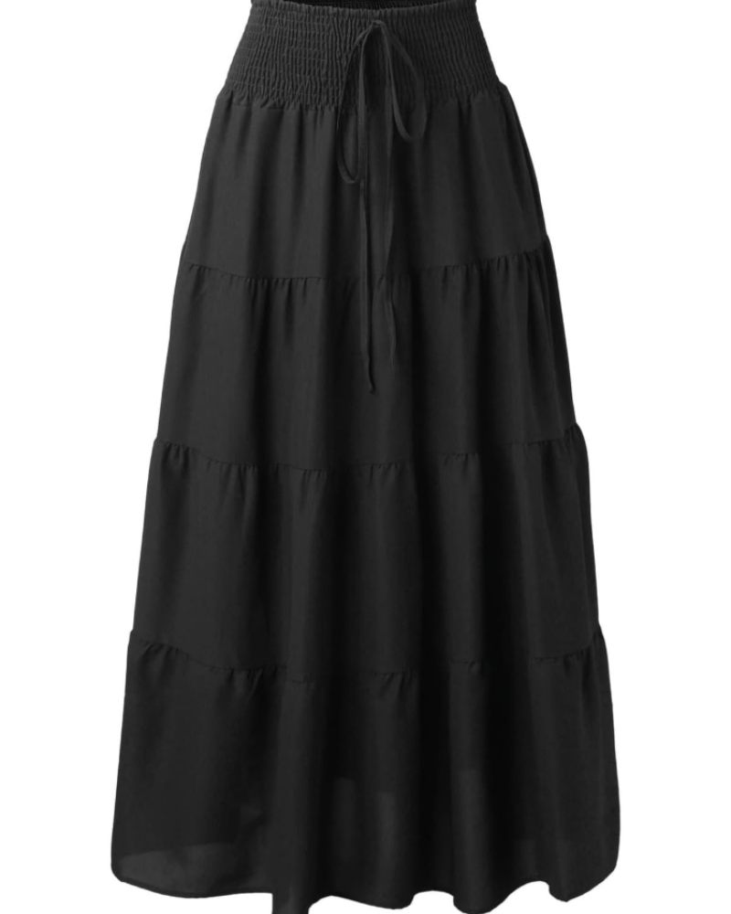 Sukienka maxi Amelia Femme 2 w 1 – rozkloszowana sukienka boho z elastyczną talią i dekoltem halter