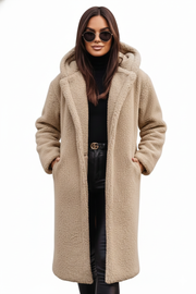 Palton Teddy Nelia pentru Femei – Jachetă Oversize Moale și Călduroasă pentru Ținute Elegante de Iarnă