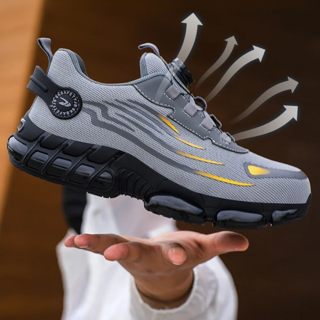 Knox Sapatos de Segurança para Homem – Biqueira Reforçada Fecho de Roda Sola Antiderrapante