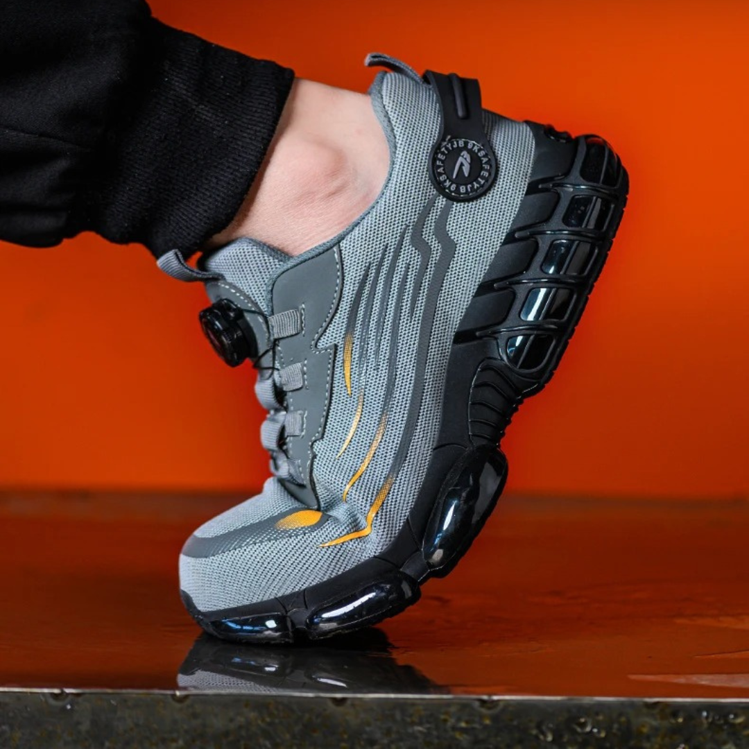Knox Sapatos de Segurança para Homem – Biqueira Reforçada Fecho de Roda Sola Antiderrapante