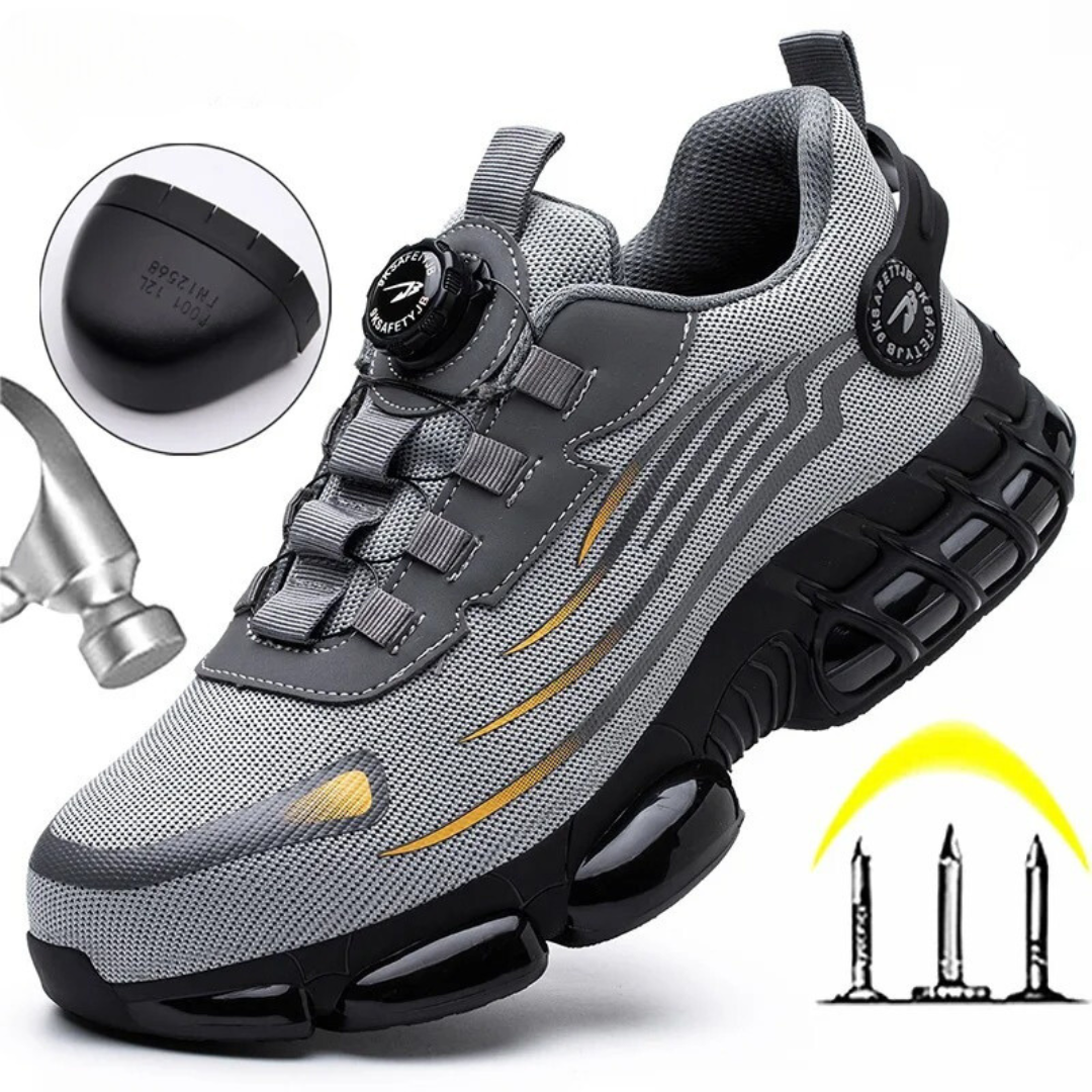 Knox Sapatos de Segurança para Homem – Biqueira Reforçada Fecho de Roda Sola Antiderrapante