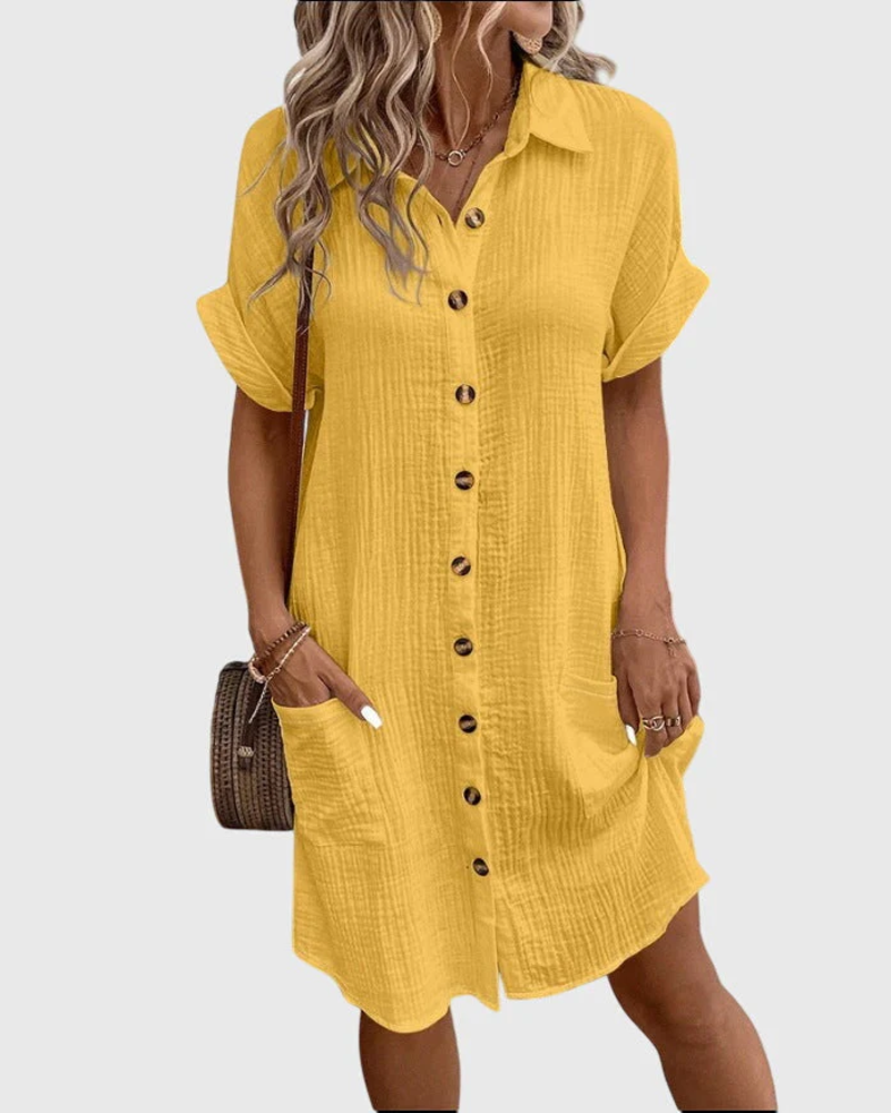 Vestido de Verão Campbell para Mulher – Vestido Fluido Leve em Tecido Respirável, Elegante e Casual