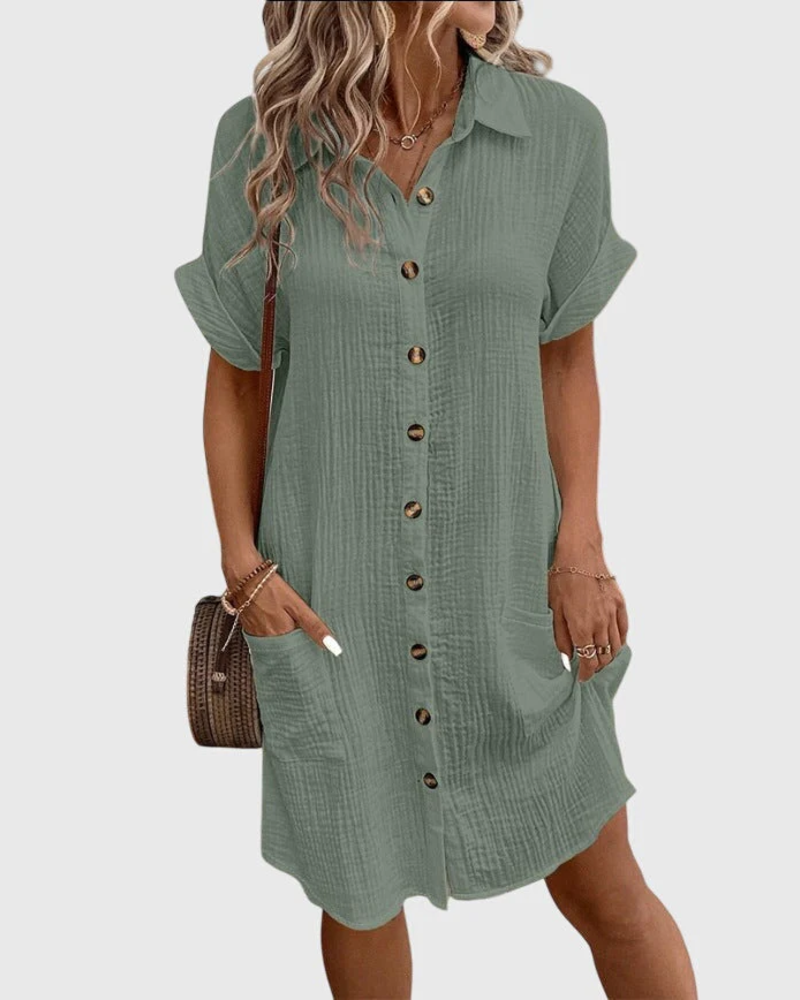 Vestido de Verão Campbell para Mulher – Vestido Fluido Leve em Tecido Respirável, Elegante e Casual
