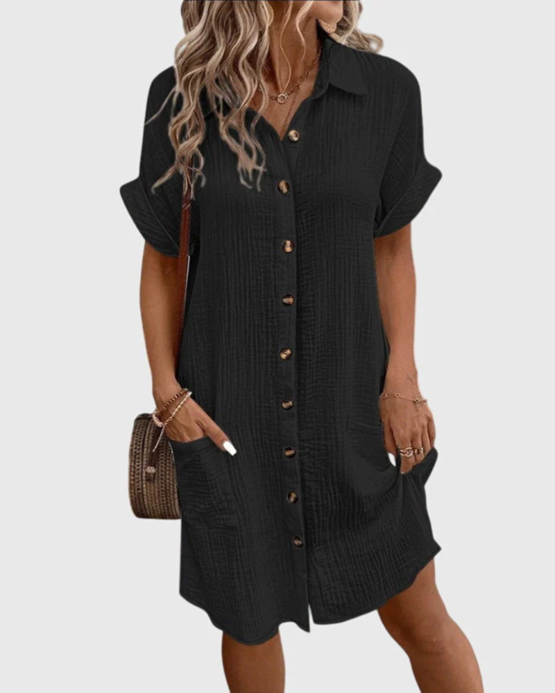 Vestido de Verão Campbell para Mulher – Vestido Fluido Leve em Tecido Respirável, Elegante e Casual