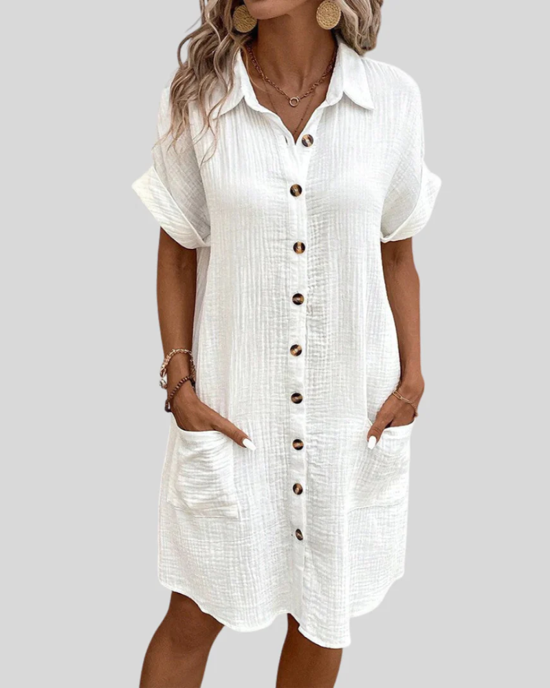 Vestido de Verão Campbell para Mulher – Vestido Fluido Leve em Tecido Respirável, Elegante e Casual
