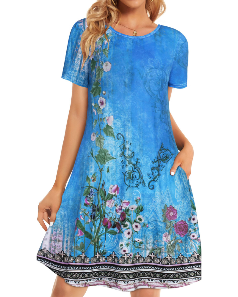 Φόρεμα Lucinda Robe T-Shirt Γυναικείο – Κοντό Ρουά Φόρεμα με Τσέπες