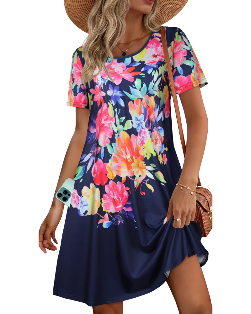 Φόρεμα Lucinda Robe T-Shirt Γυναικείο – Κοντό Ρουά Φόρεμα με Τσέπες